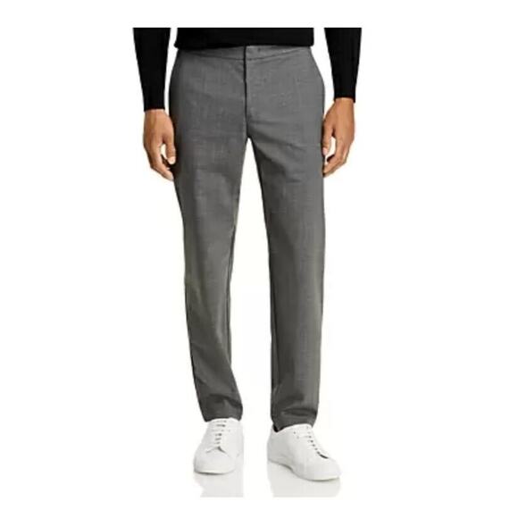 Theory Curtis Hidden Drawstring Stretch Wool Pants Charcoal Size 32 - Picture 1 of 1